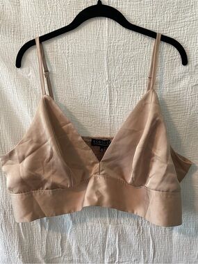 Eloquii Nude Satin Bralette with Adjustable Straps